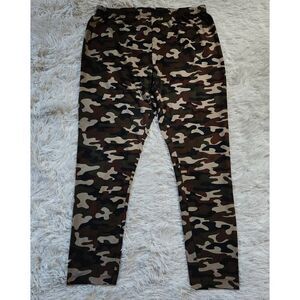 No Boundaries Camouflage Sleepwear Lounge Pants Juniors Size XL Brown/Green